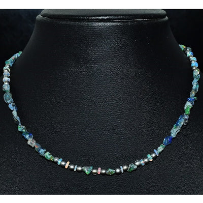 Striking Black Ethiopian Opal Necklace 19"