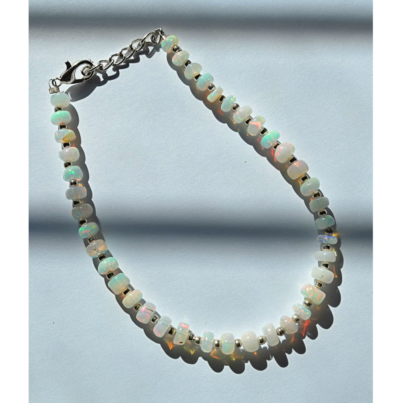 8" Close Full Fire Ethiopian Fire Opal 925 Sterling Silver