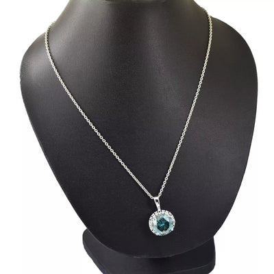 11.55 Ct Certified Blue Diamond Solitaire Pendant