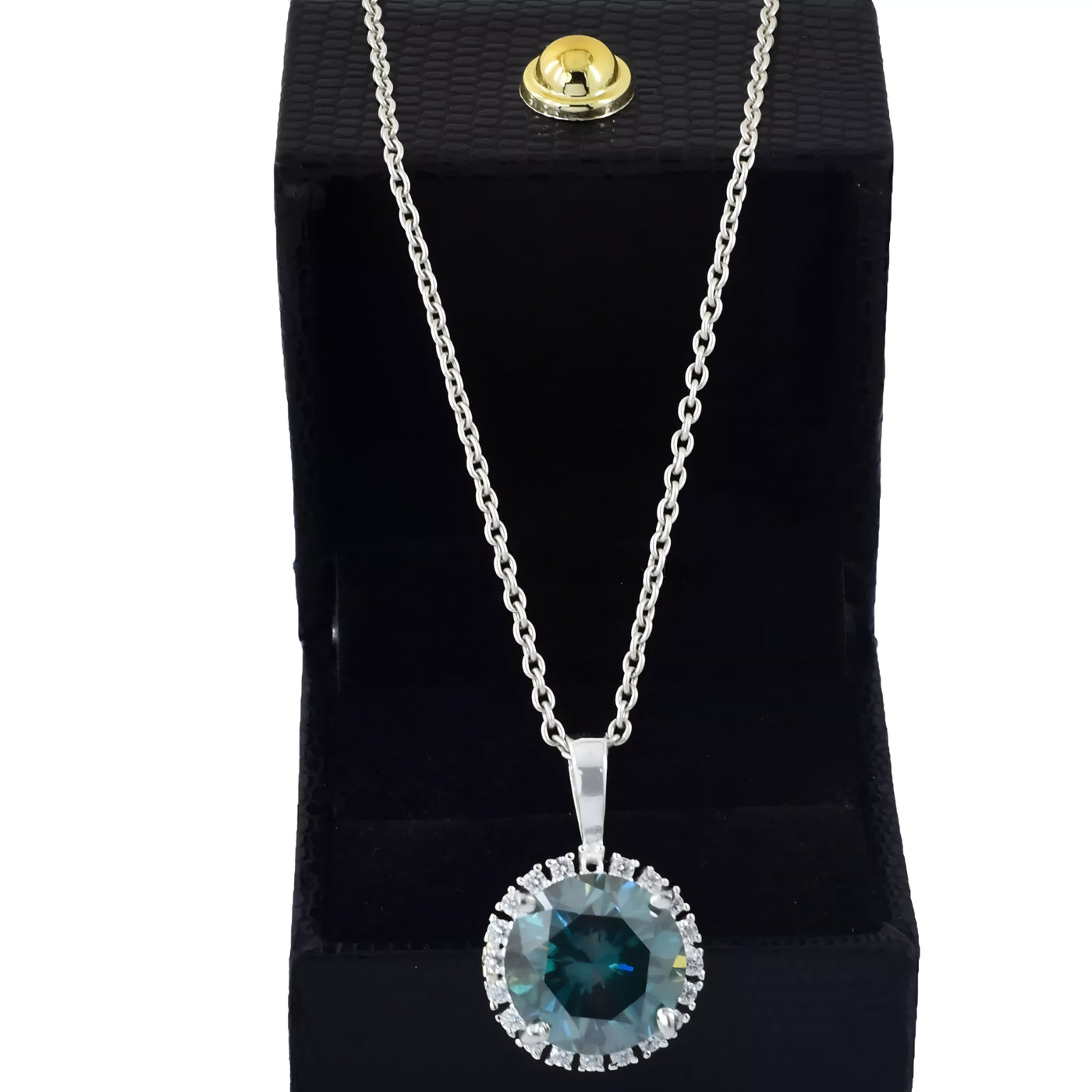 11.55 Ct Certified Blue Diamond Solitaire Pendant
