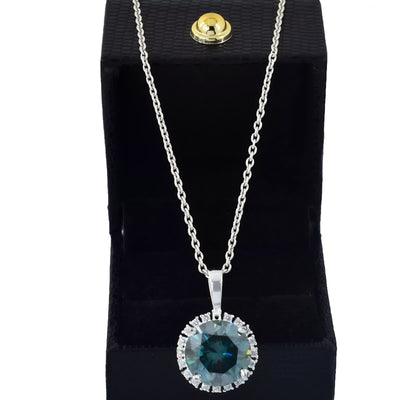 11.55 Ct Certified Blue Diamond Solitaire Pendant