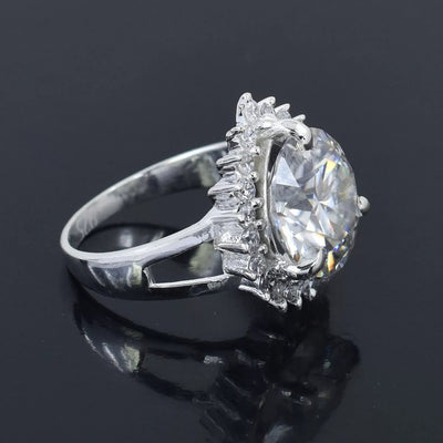 5 Ct White Brilliant Cut Diamond Solitaire Ring