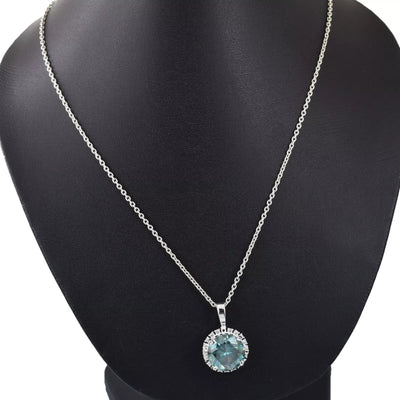11.55 Ct Certified Blue Diamond Solitaire Pendant